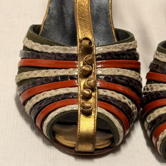 Barbara Briones T-Strap Multicolor Size 36 - Picture 4 of 9